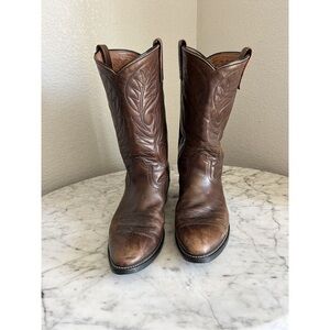 Red Wing Pecos Western Boots Size 12 B 9801- 1 Brown Leather Cowboy Pull On